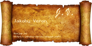 Jakoby Veron névjegykártya